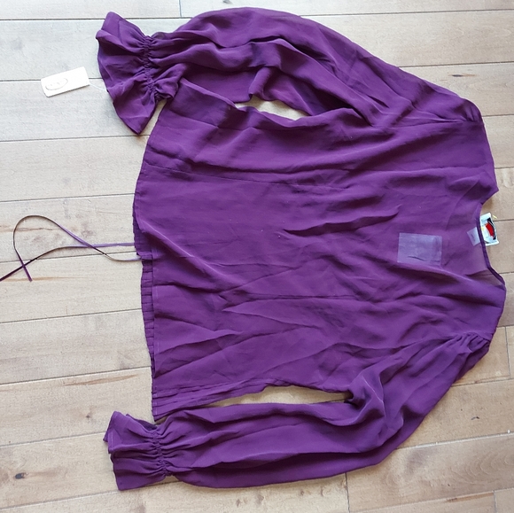 Talbots silk peasant blouse NWT - Picture 4 of 4